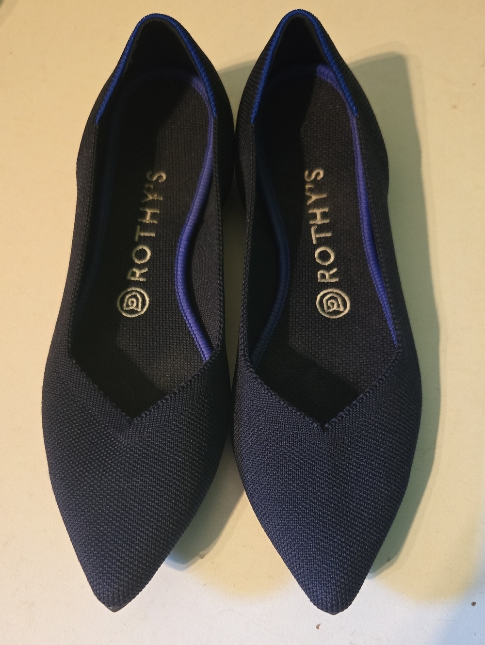 Rothy's Navy Pointed-Toe Flat
